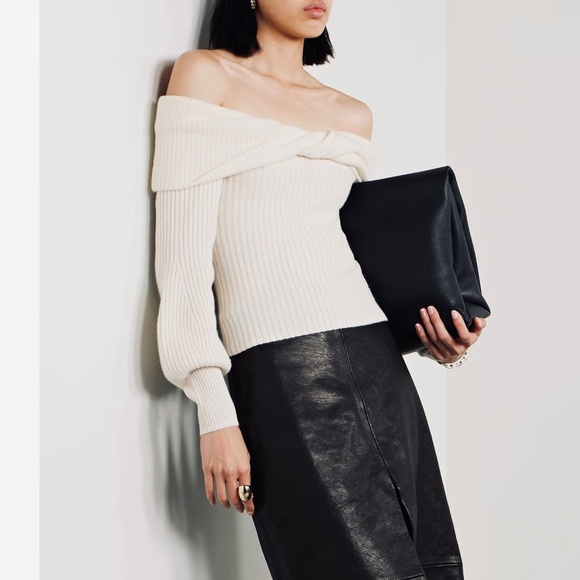 Cara Cara Salma Off-the-Shoulder Ribbed Twisted Wool and Cashmere-blend … - Picture 5 of 16
